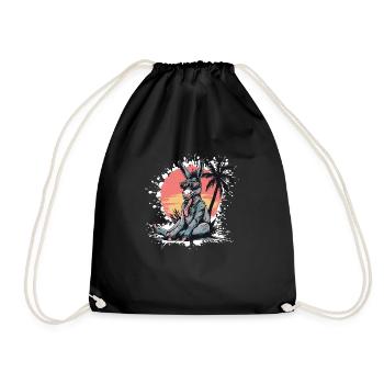 Donkey Summer Holiday - Drawstring Bag - black - Front