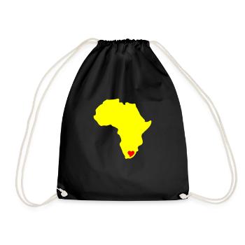 South Africa, Heart of Africa - Drawstring Bag - black - Front