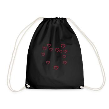 herzchenwolke - Sac de sport léger - noir - Devant