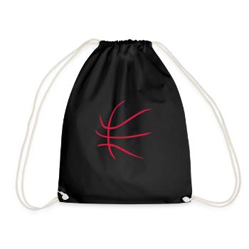 basketball basket - Drawstring Bag - black - Front