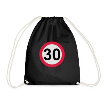 30 - Drawstring Bag - black - Front