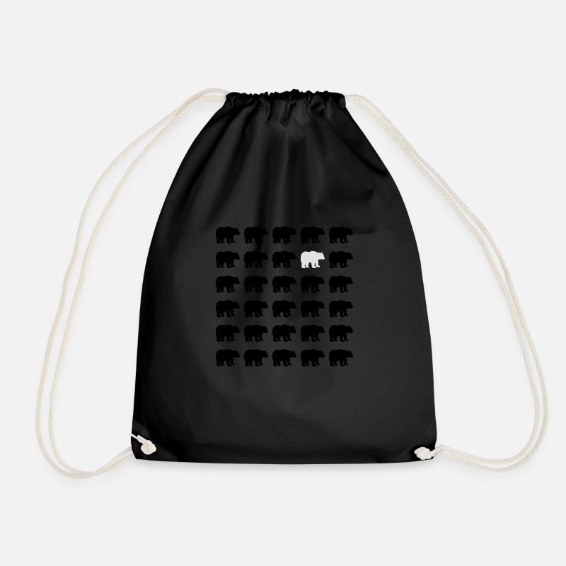 Bears - Drawstring Bag - black