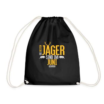 Die besten Jäger sind geboren im Juni - Turnbeutel - Schwarz - Vorne
