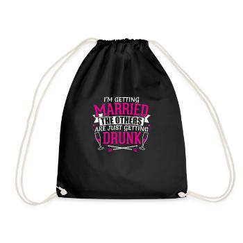 JGA - IM GETTING MARRIED BRIDE - Drawstring Bag - black - Front