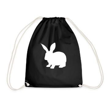 rabbit133 - Drawstring Bag - black - Front