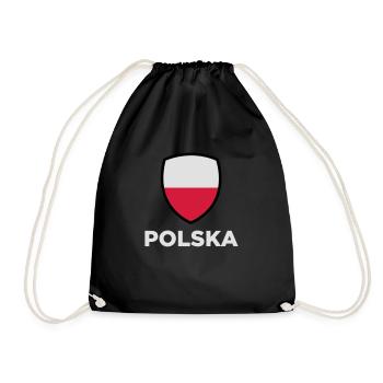 National Flag Of Poland - Drawstring Bag - black - Front