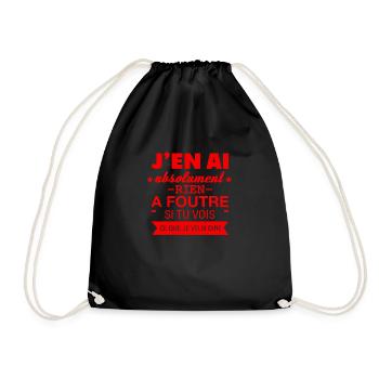 RIEN A FOUTRE - Sac de sport léger - noir - Devant