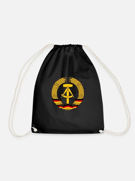 GDR Coat of Arms - Drawstring Bag - black