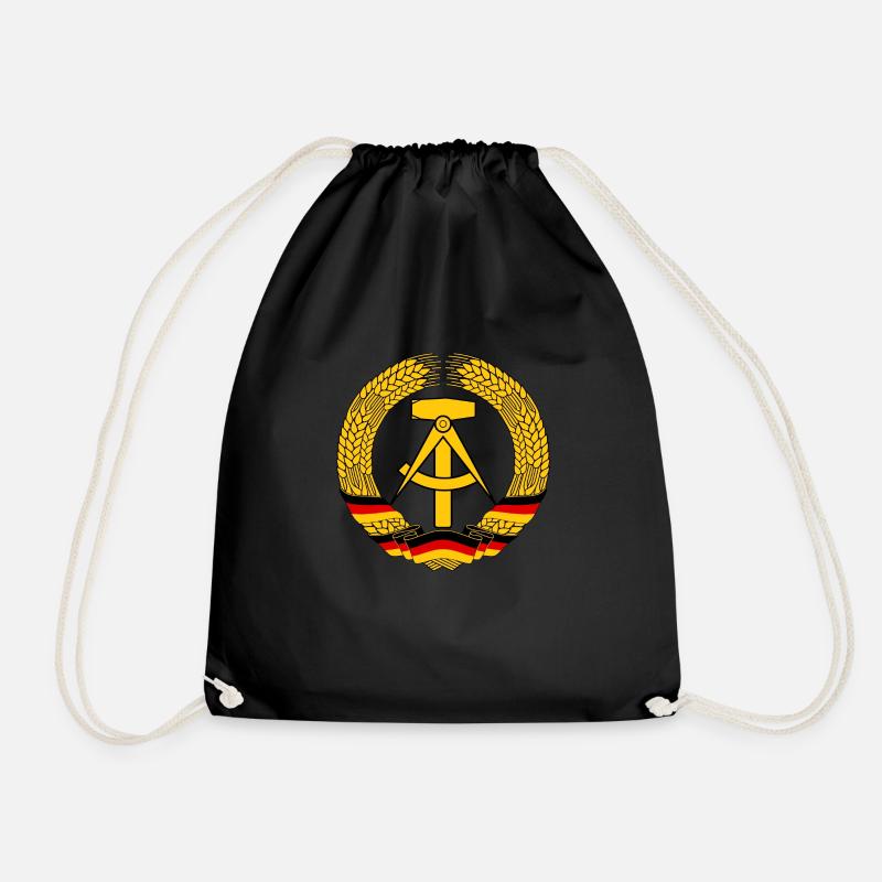 DDR Wappen - Turnbeutel - Schwarz