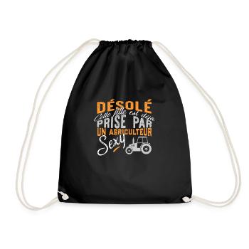Agriculteur sexy cadeau - Sac de sport léger - noir - Devant