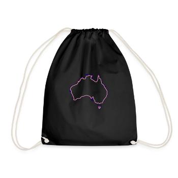 Australien - Turnbeutel - Schwarz - Vorne