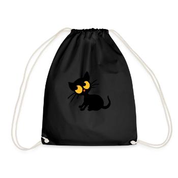 Kitten Georgie - Drawstring Bag - black - Front