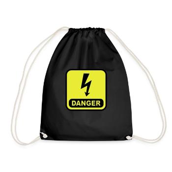 Danger foudre - Sac de sport léger - noir - Devant