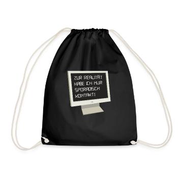 Reality - Drawstring Bag - black - Front