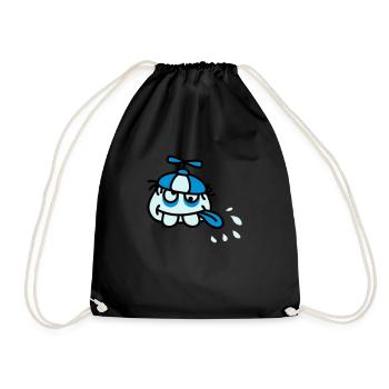 Funny Crazy Stupid Face - Drawstring Bag - black - Front