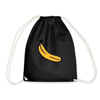 Banane - Turnbeutel - Schwarz - Vorne