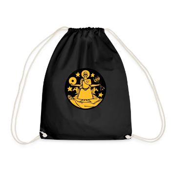 norwegian flag city of oslo norway symbol - Drawstring Bag - black - Front