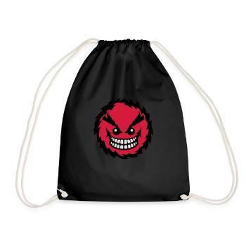 smiley feroce mechant dent 27 - Sac de sport léger - noir - Devant