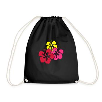 hawaii_blumen - Turnbeutel - Schwarz - Vorne