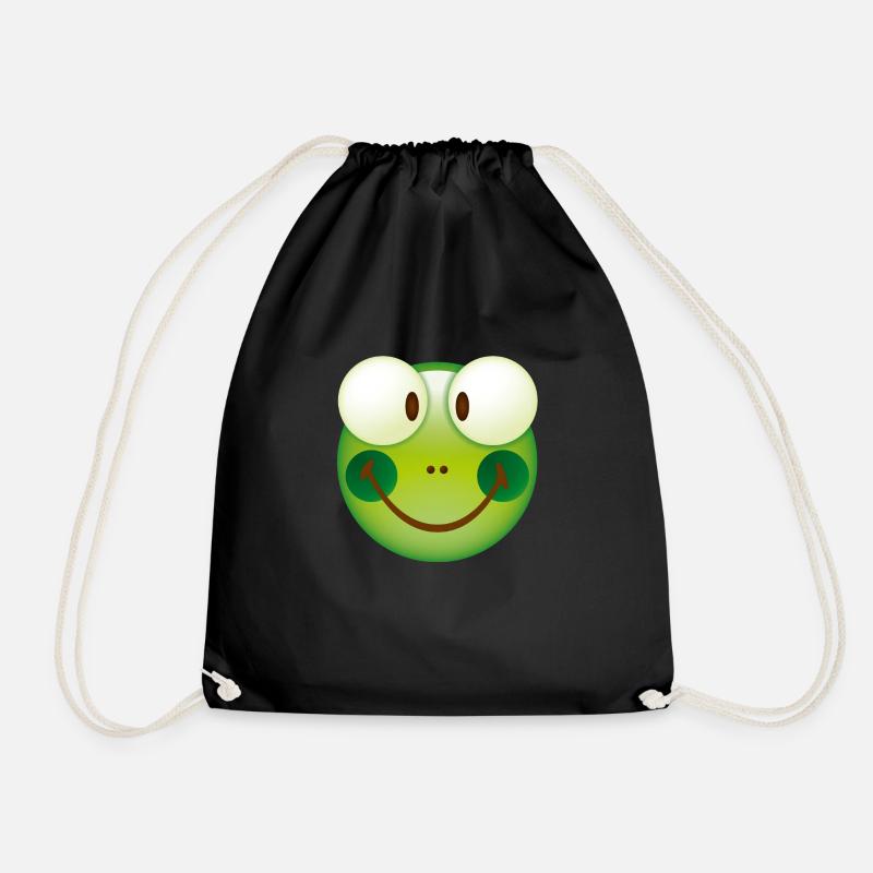 Smiley Frog - Turnbeutel - Schwarz