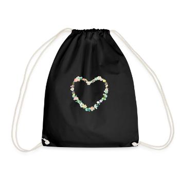 Couronne de fleurs - Sac de sport léger - noir - Devant