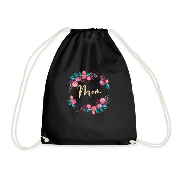 Fleurs de maman - Sac de sport léger - noir - Devant