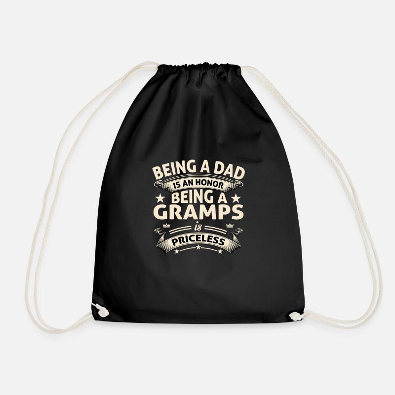 BEING A GRAMPS - Drawstring Bag - black