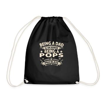 BEING A POPS - Drawstring Bag - black - Front