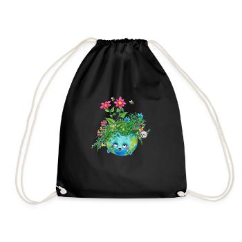 It's best to let grass grow over it - Drawstring Bag - black - Front