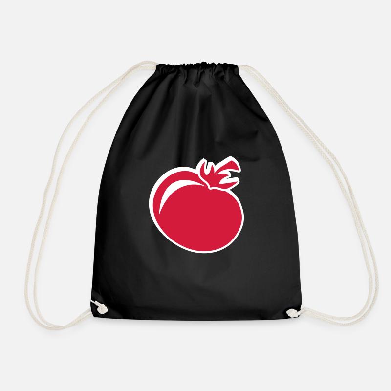 Red tomato - Drawstring Bag - black