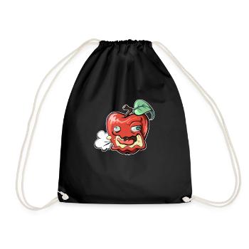 Apple - Drawstring Bag - black - Front