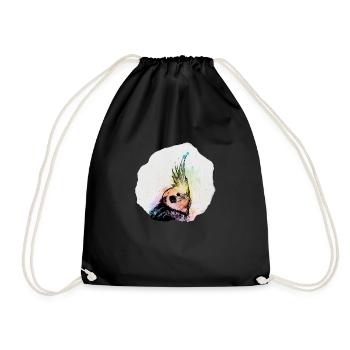 Aquarelle de calopsitte - Sac de sport léger - noir - Devant