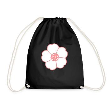 Sakura - Drawstring Bag - black - Front