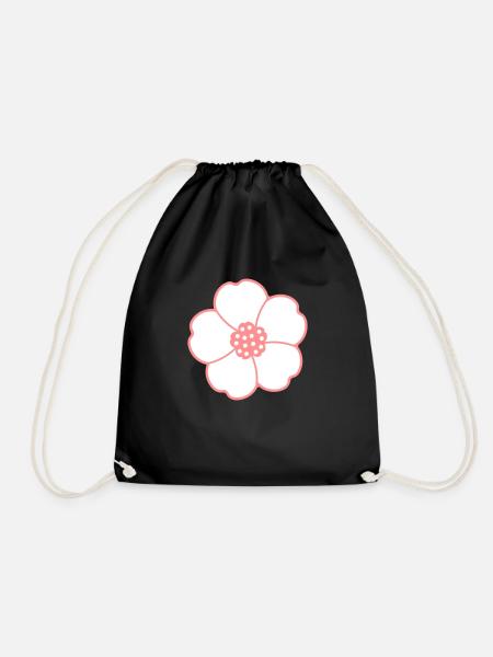 Sakura - Drawstring Bag - black