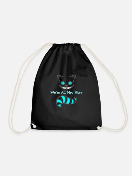 We´re all mad here - Katze - Turnbeutel - Schwarz
