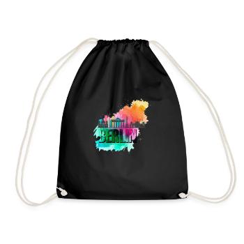 Berlin Deutschland Germany Skyline Stadt City - Drawstring Bag - black - Front