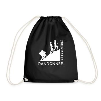 Je peux pas j'ai Rando - Randonnée - Sac de sport léger - noir - Devant