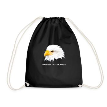Weißkopfseeadler - Turnbeutel - Schwarz - Vorne