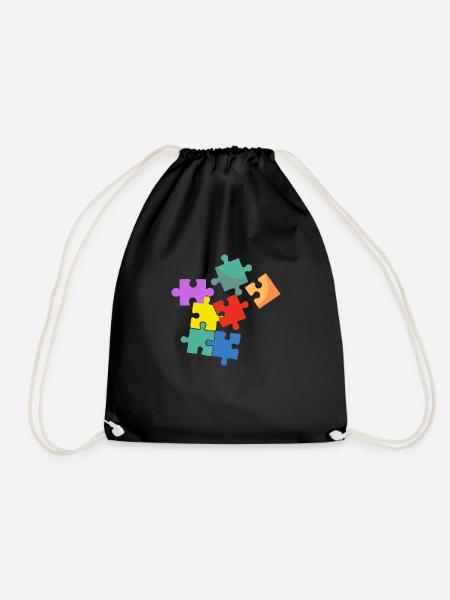 Farbpuzzle - Turnbeutel - Schwarz