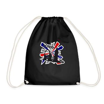 LONDON Graffiti - Sac de sport léger - noir - Devant