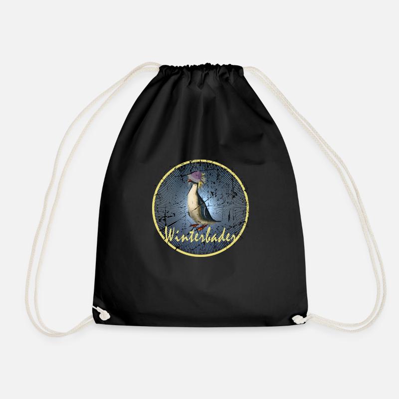 winterbader eisbader crazy eis pinguin winterbaden - Turnbeutel - Schwarz
