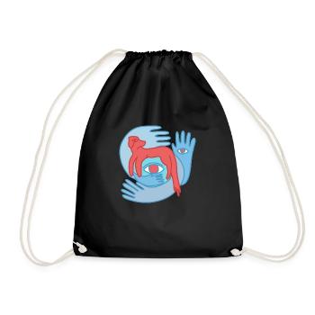 Handface - Drawstring Bag - black - Front