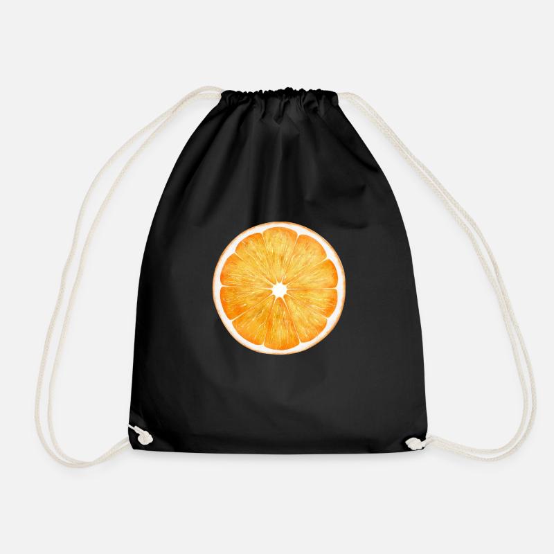 Orange Orangen - Turnbeutel - Schwarz