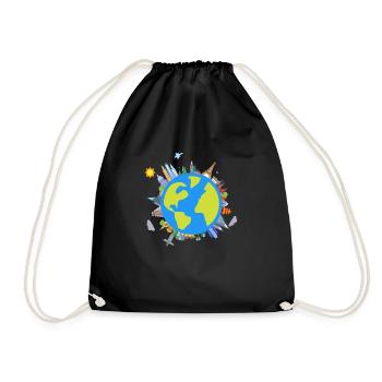 The Earth/The Earth - Drawstring Bag - black - Front