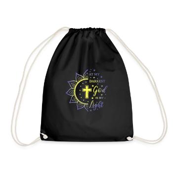 Christian God Faith Sun Religious Gift - Drawstring Bag - black - Front