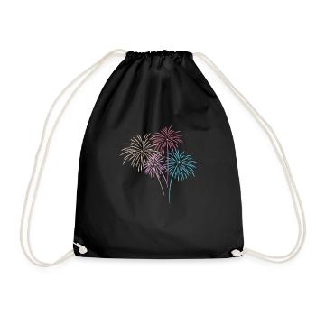 Feuerwerk - Turnbeutel - Schwarz - Vorne