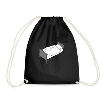Bed frame bedroom furniture - Drawstring Bag - black - Front