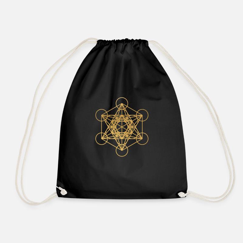 Heilige Geometrie (Gold) - Turnbeutel - Schwarz
