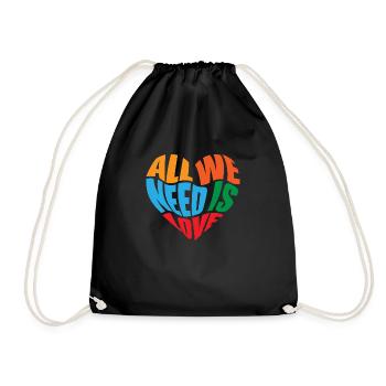 Tout ce qui est amoureux - Sac de sport léger - noir - Devant