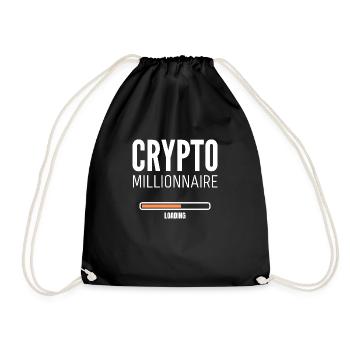 Crypto Millionaire Loading Argent Bitcoin Humour - Sac de sport léger - noir - Devant